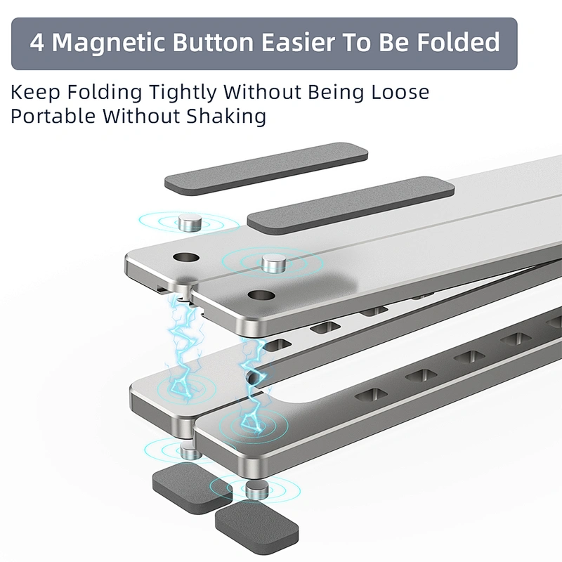6 Levels Height Adjustable Foldable Aluminum Portable Laptop Stand
