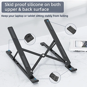6 Levels Height Adjustable Foldable Aluminum Portable Laptop Stand