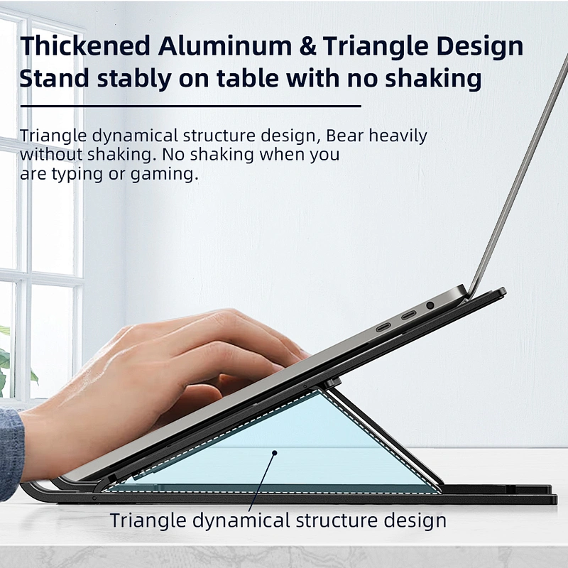 6 Levels Height Adjustable Foldable Aluminum Portable Laptop Stand